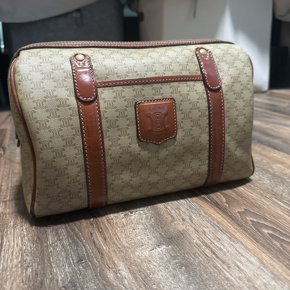 Celine Leather Monogram Bag/Pouch Vintage